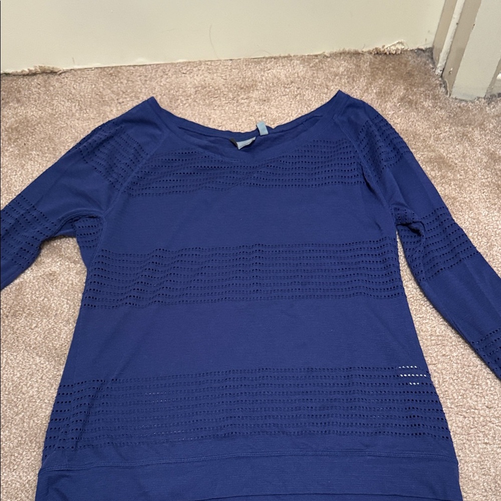 Athleta Navy Long Sleeve Top